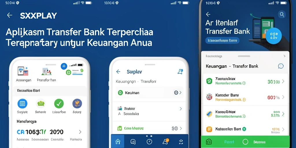 Tampilan antarmuka utama SXXPLAY yang mudah digunakan untuk transfer bank.