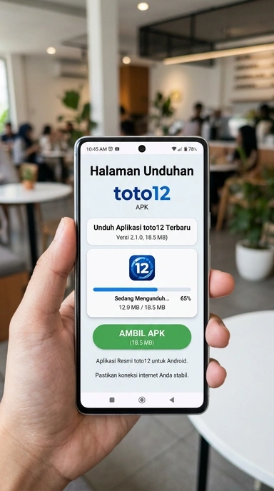 Tampilan halaman APK toto12